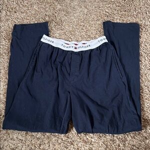 Tommy Hilfiger Men’s Navy Blue PJ Lounge Pants with Branded Waistband Size Small